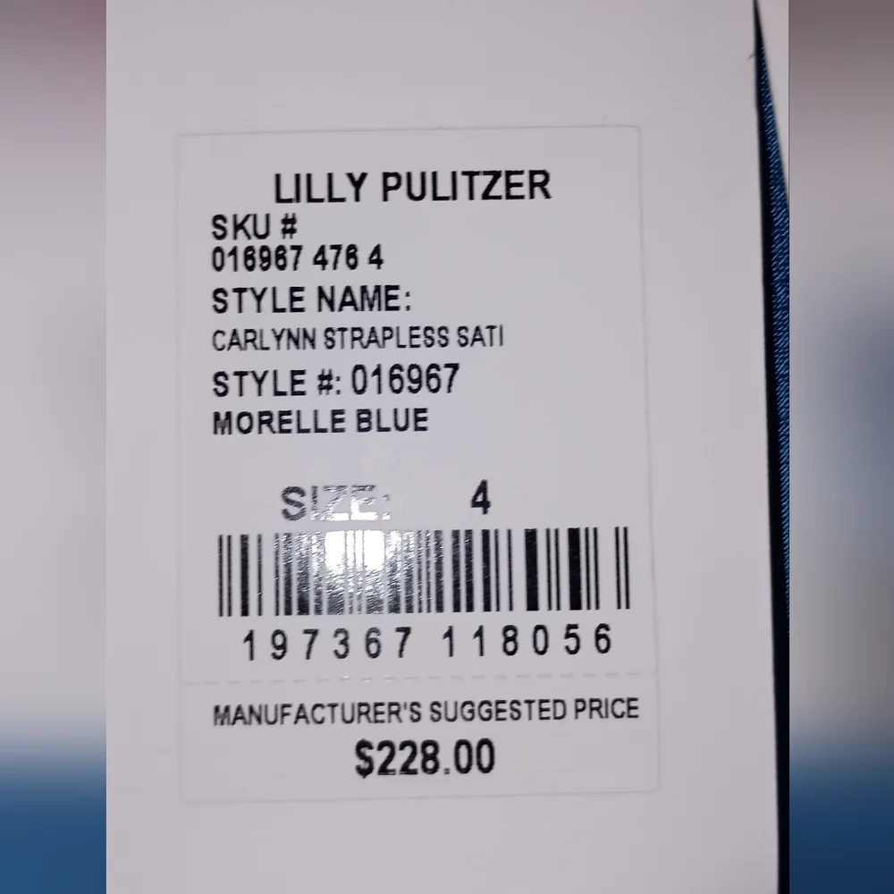 Lilly Pulitzer Carlynn Satin Strapless Gown Size 4 NWTS - Picture 10 of 14